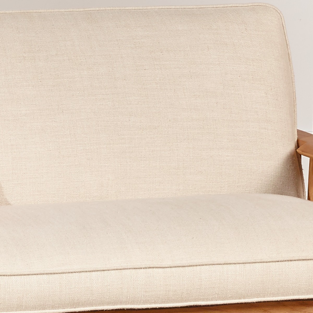 Fauteuil style contemporain en chêne et lin ALBERTINE lin, ROBIN DES BOIS