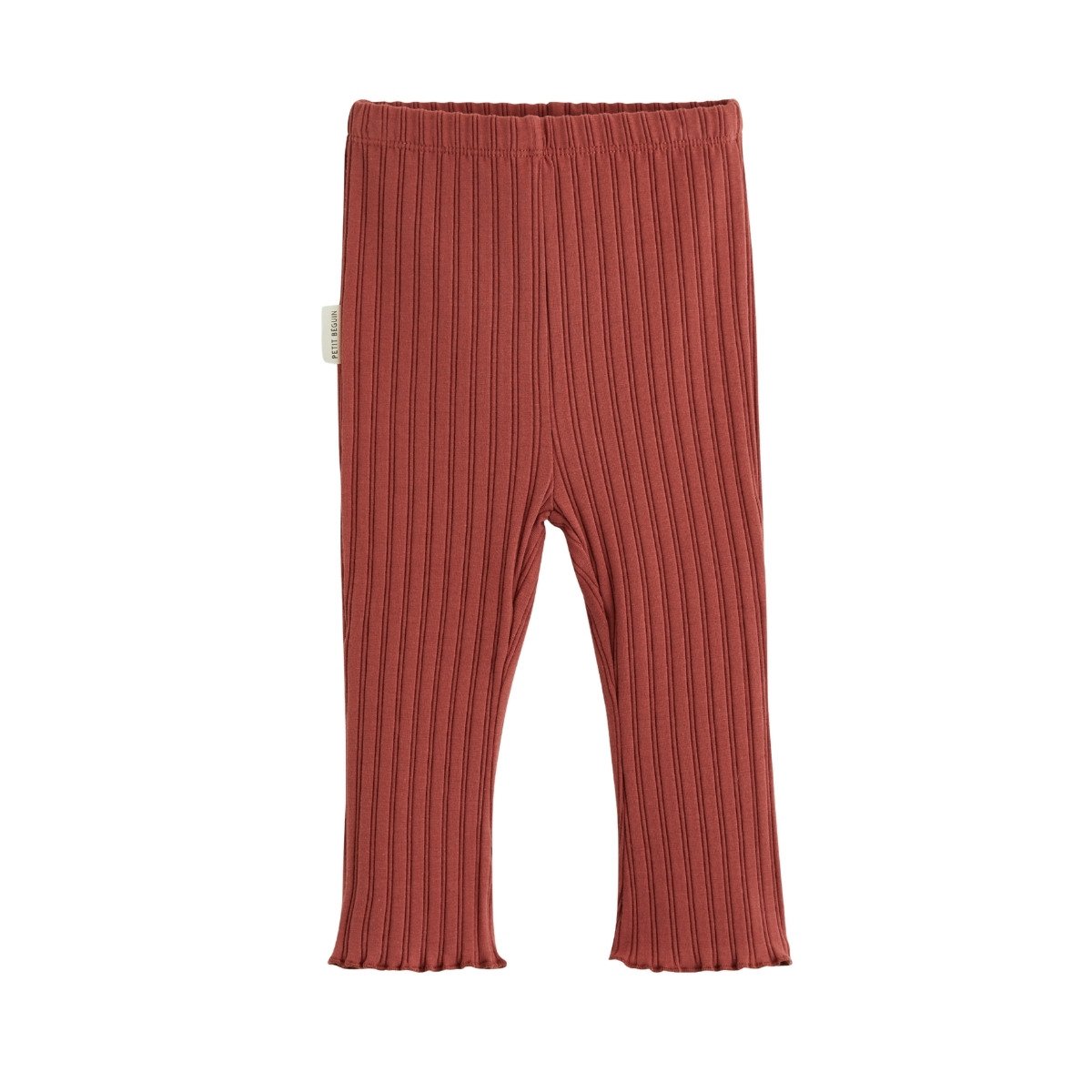 Lot de 2 leggings enfant côtelés Léa rose, PETIT BEGUIN