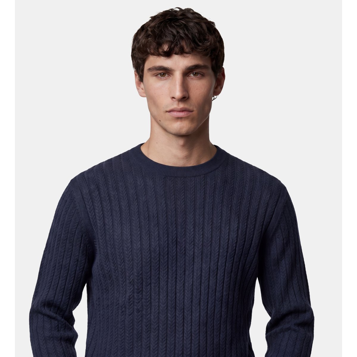 Pull sable en laine bleu marine, GALERIES LAFAYETTE