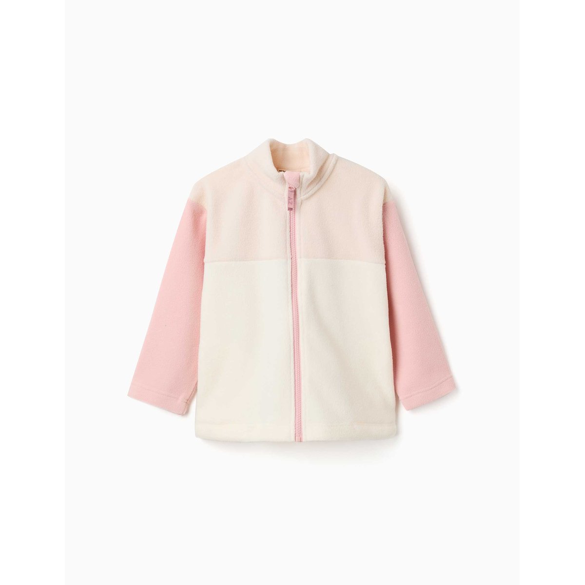 Veste en polaire à col montant beige clair, ZIPPY