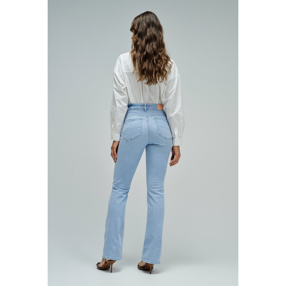 JEAN FAITH PUSH IN BOOTCUT bleu turquoise, SALSA JEANS