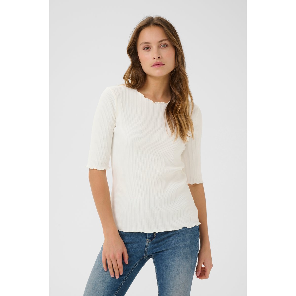 T-shirt à manches courtes blanc spring gardenia, CULTURE