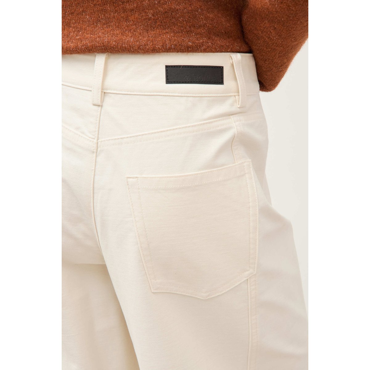 Pantalon coupe regular ecru, BONOBO