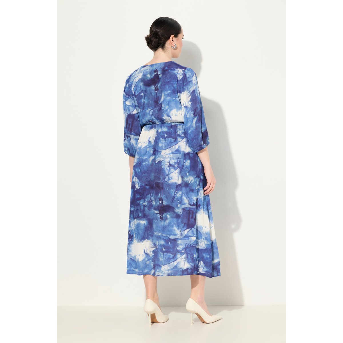 Robe maxi esprit cache-cœur marine, ULLA POPKEN