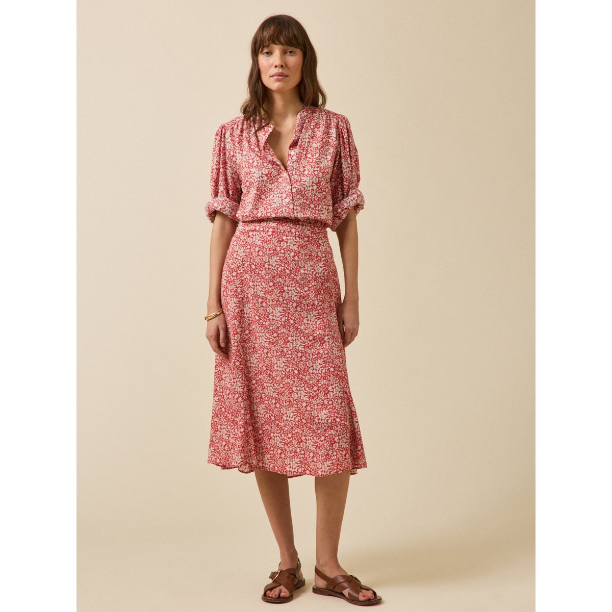 Jupe mi-longue  tissu Liberty - Limited Collection liberty lizzy, CYRILLUS