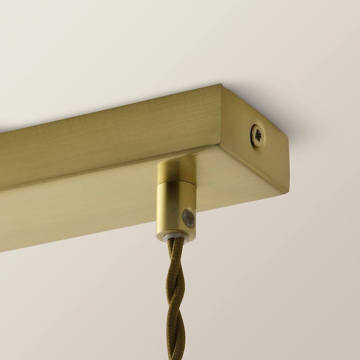 Emerson 3-Light Swirl Glass Diner Pendant Light with Filament Bulbs brushed gold, ÉDITÉ