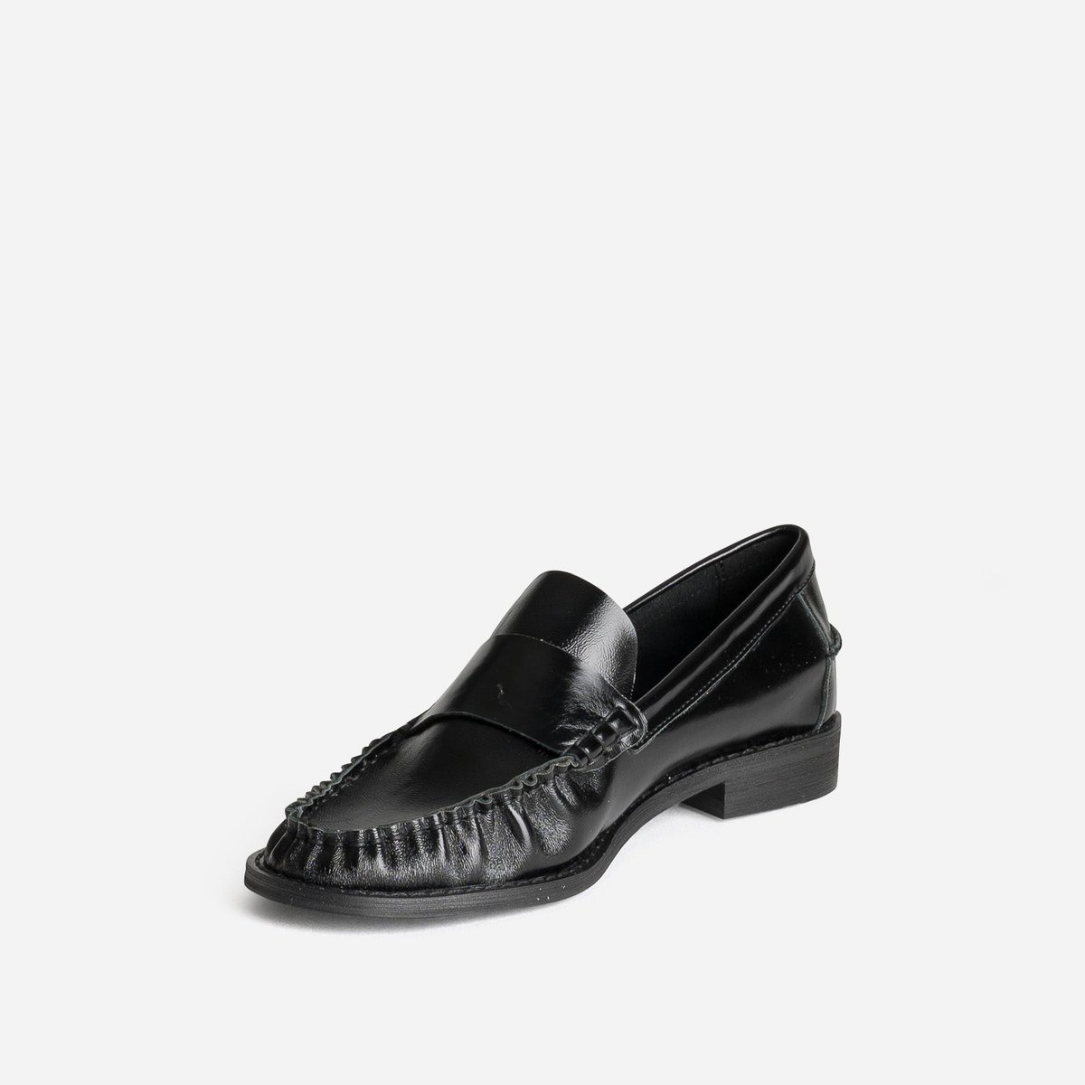 Mocassin en cuir GISELDA noir, ERAM