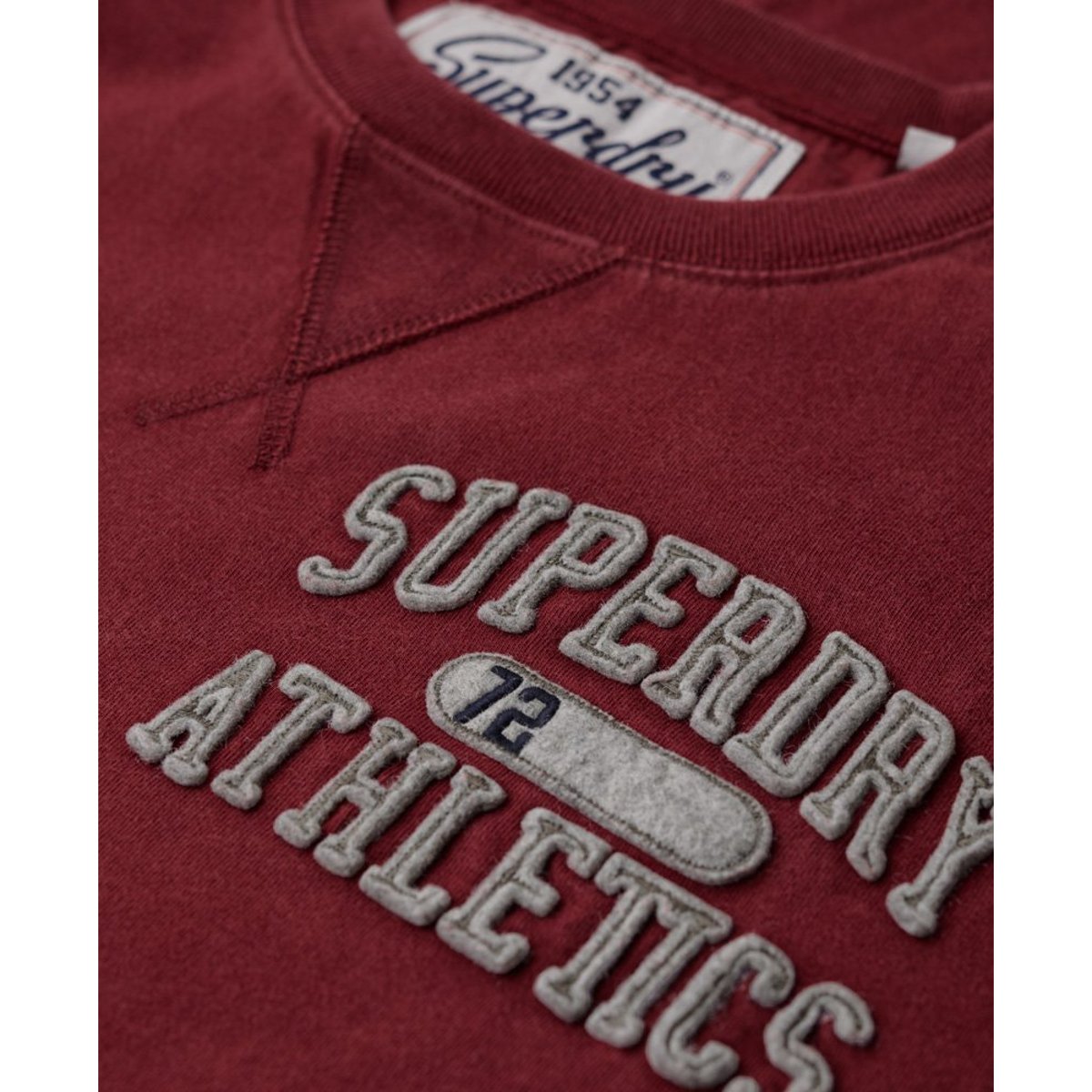 Vintage Athletic Long Sleeve Top bordeaux intense, SUPERDRY