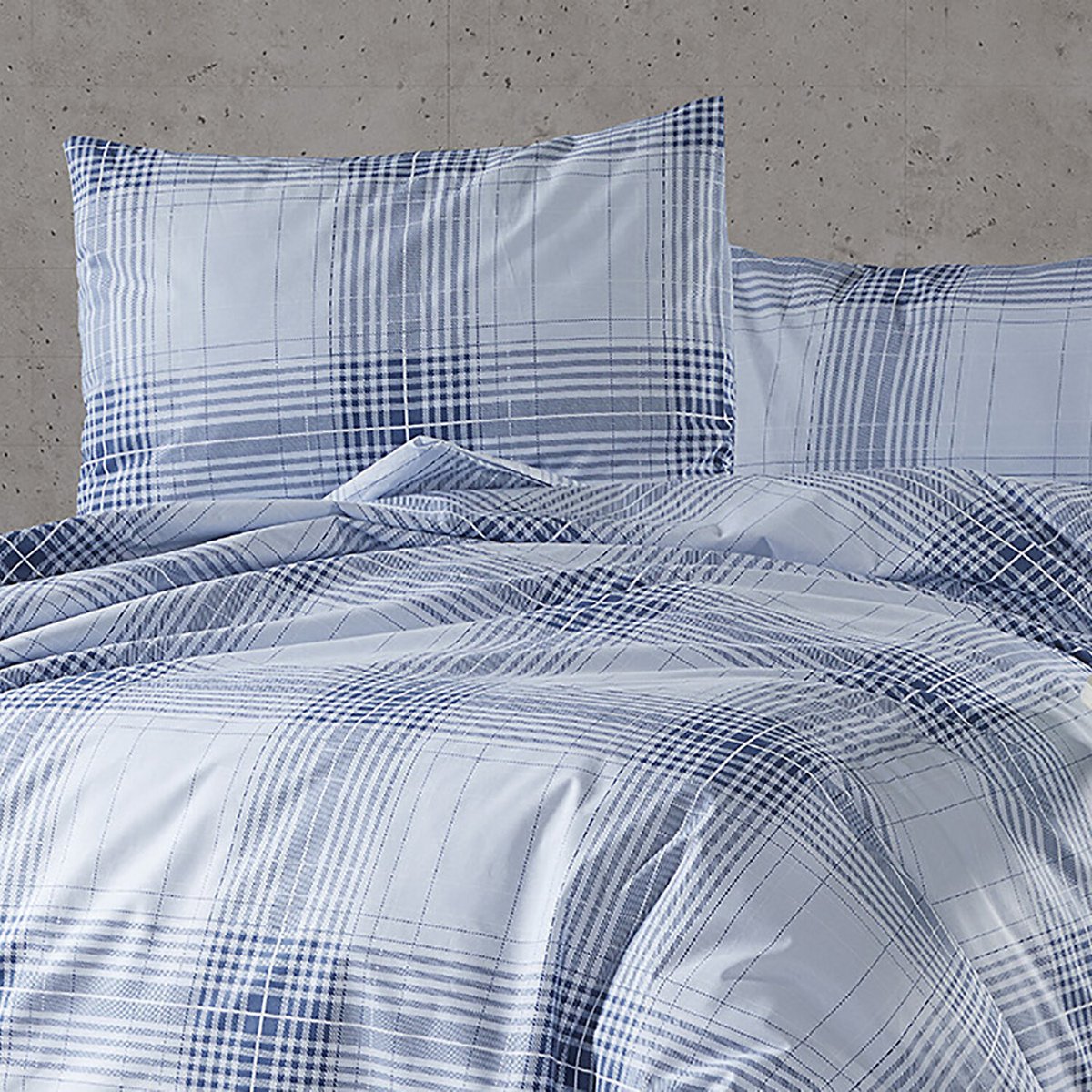 Paure de couette et tai(e) coton imprimé, nimableu bleu, C DESIGN HOME TEXTILE