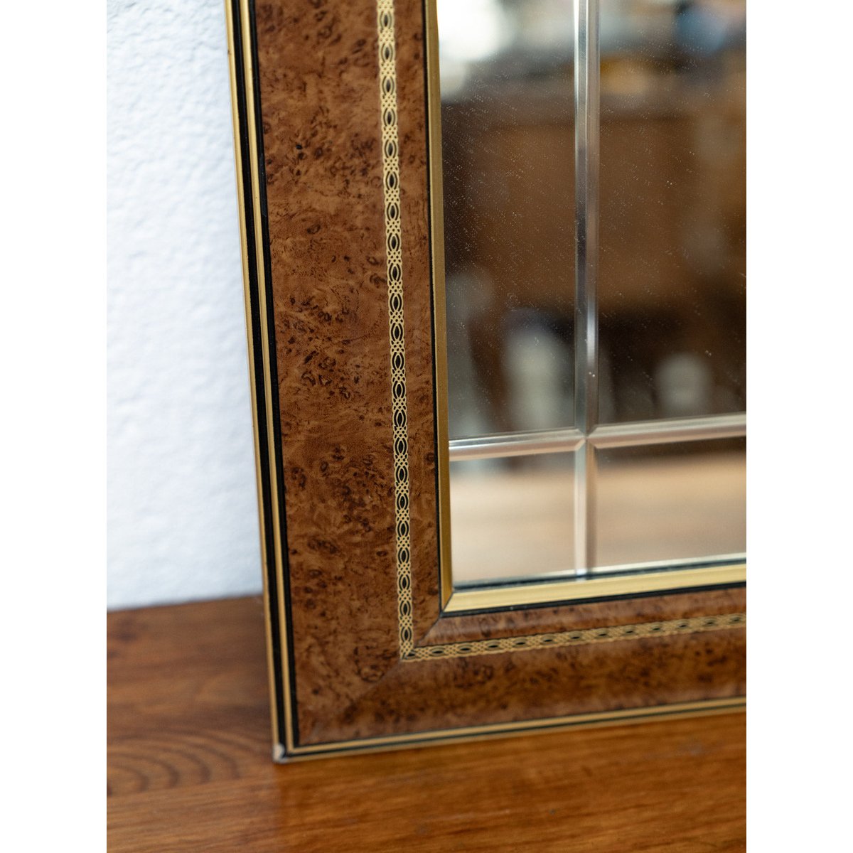 Miroir biseauté Georges N°1317 - Bon état marron, DEBONGOUT