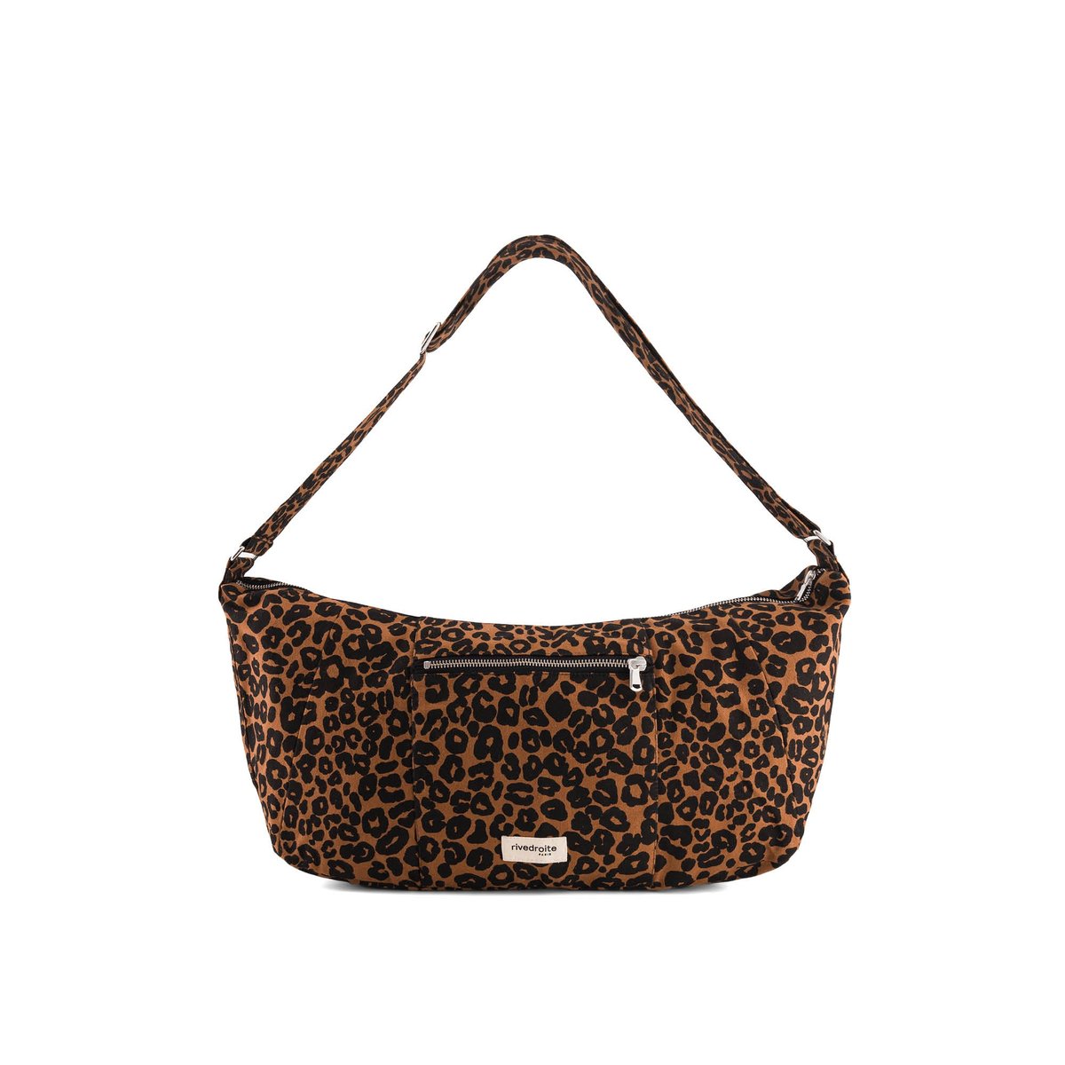 Sac crossbody imprimé CHARLOT léopard marron, RIVEDROITE
