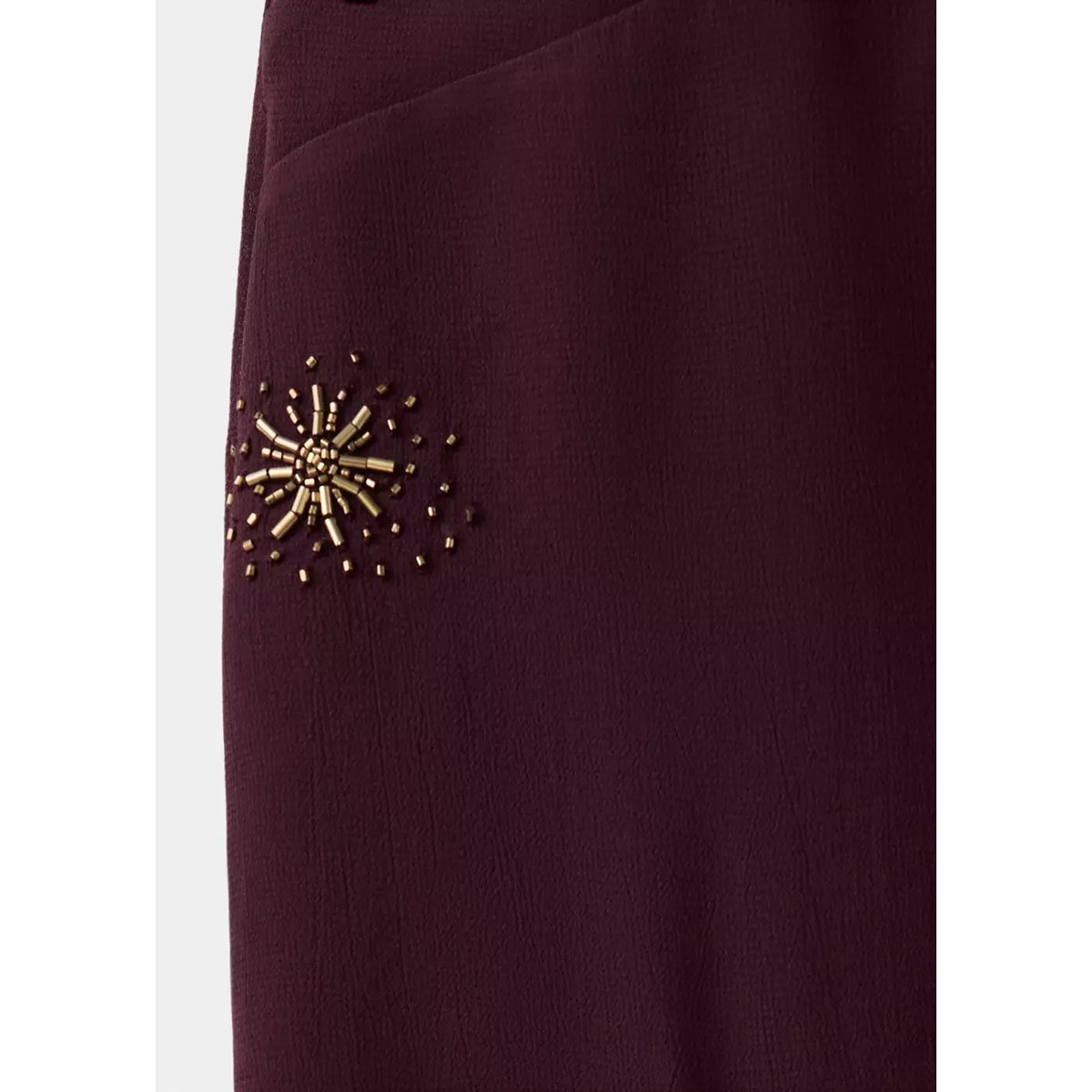 Top en mousseline brodé marron, MANGO TEEN