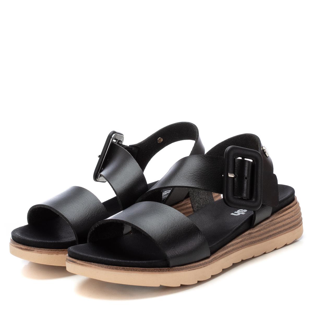Sandale Plaine Décontractée Boucle noir, REFRESH