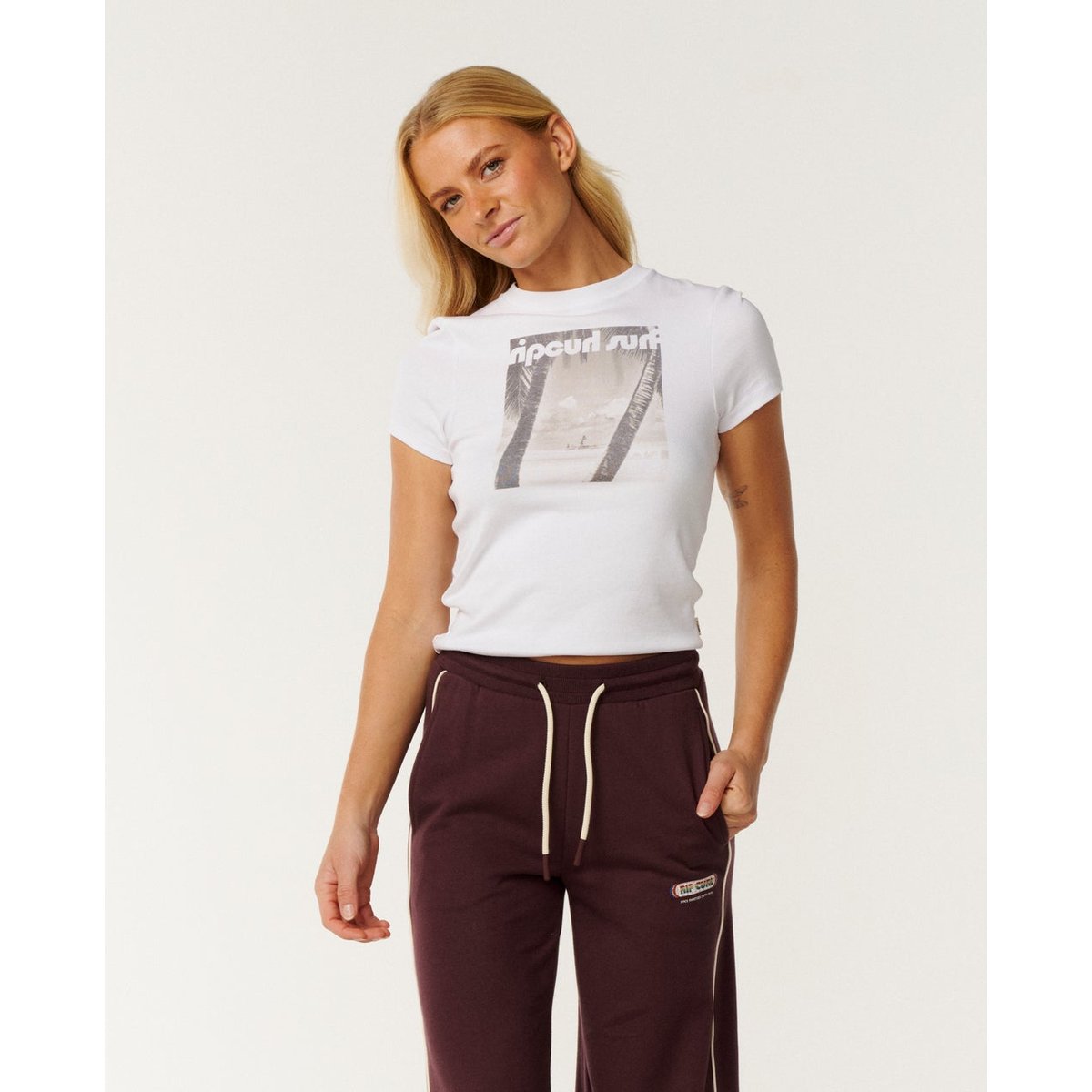 T-shirt ajusté PARAISO blanc, RIP CURL