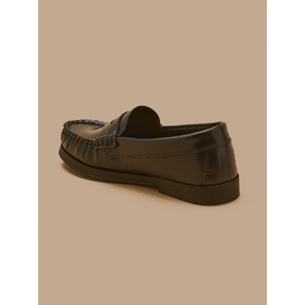 Mocassins en cuir encre, CYRILLUS