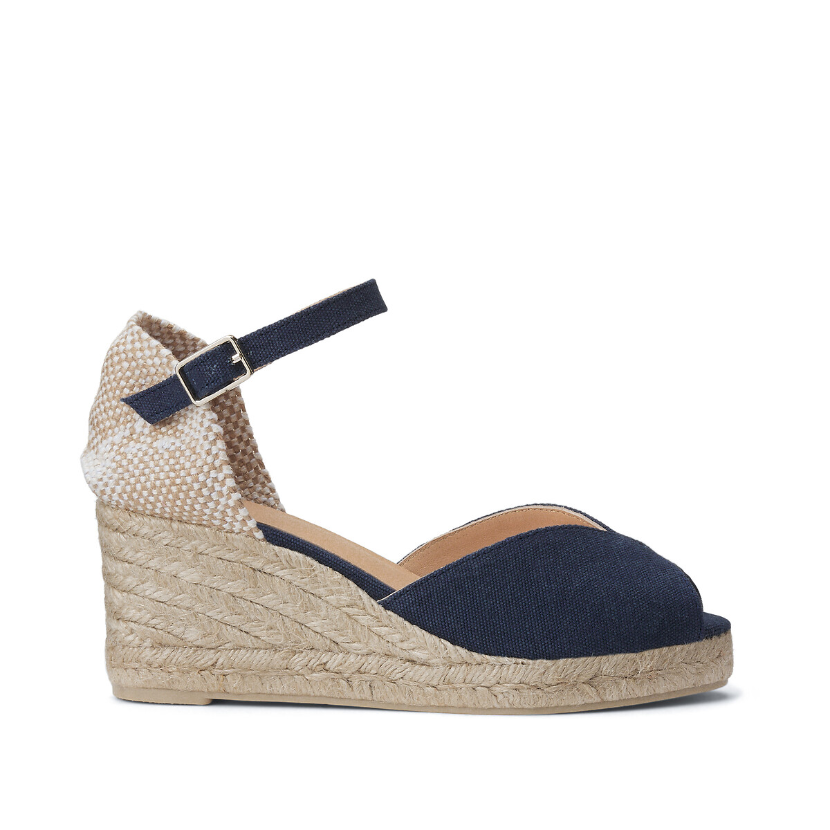 Espadrillas con zeppa Bianca blu, CASTANER