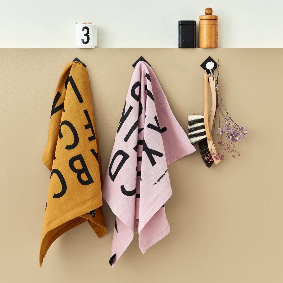 Lot De 2 Torchons Classique A-z blanc, DESIGN LETTERS