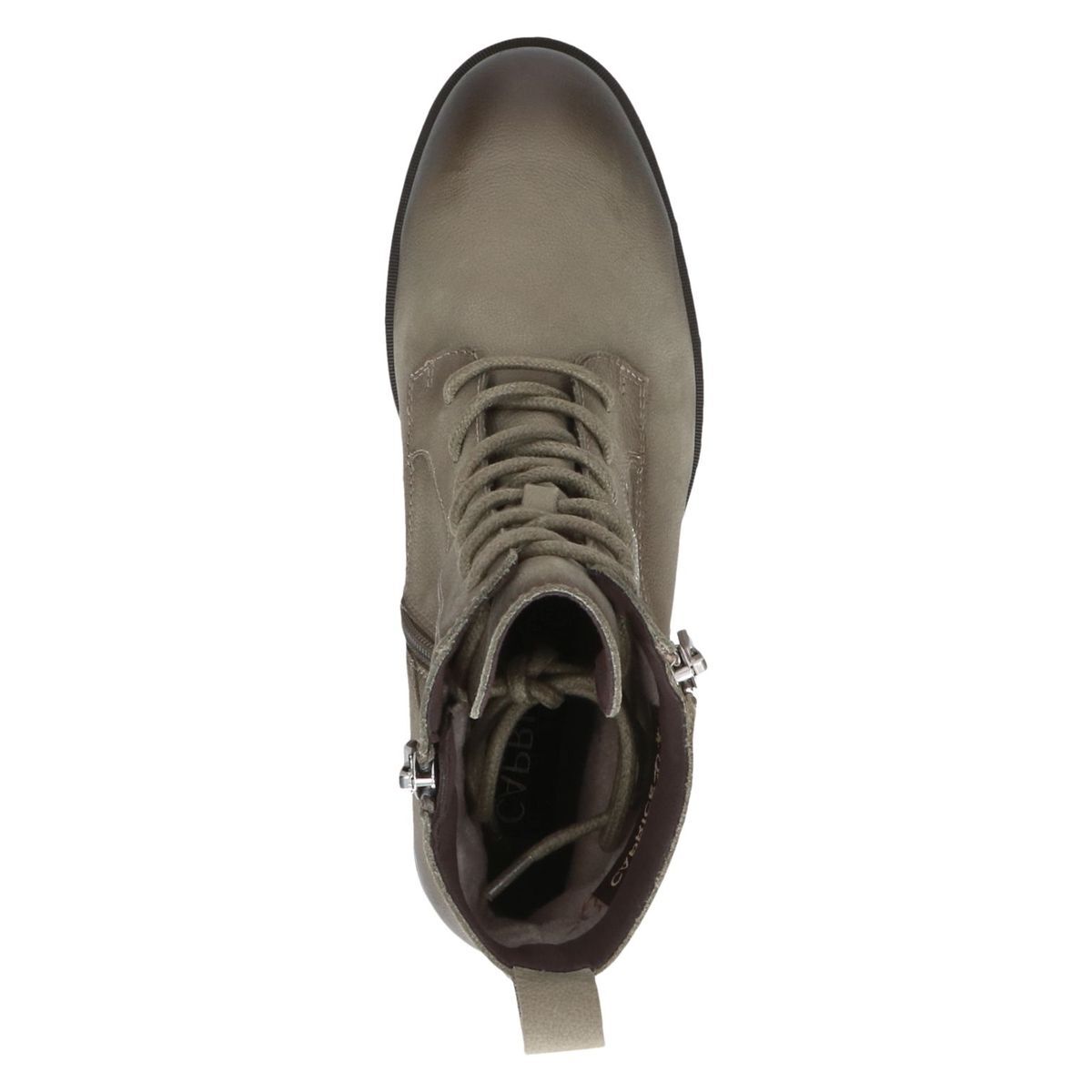Bottine en cuir vert sauge, CAPRICE