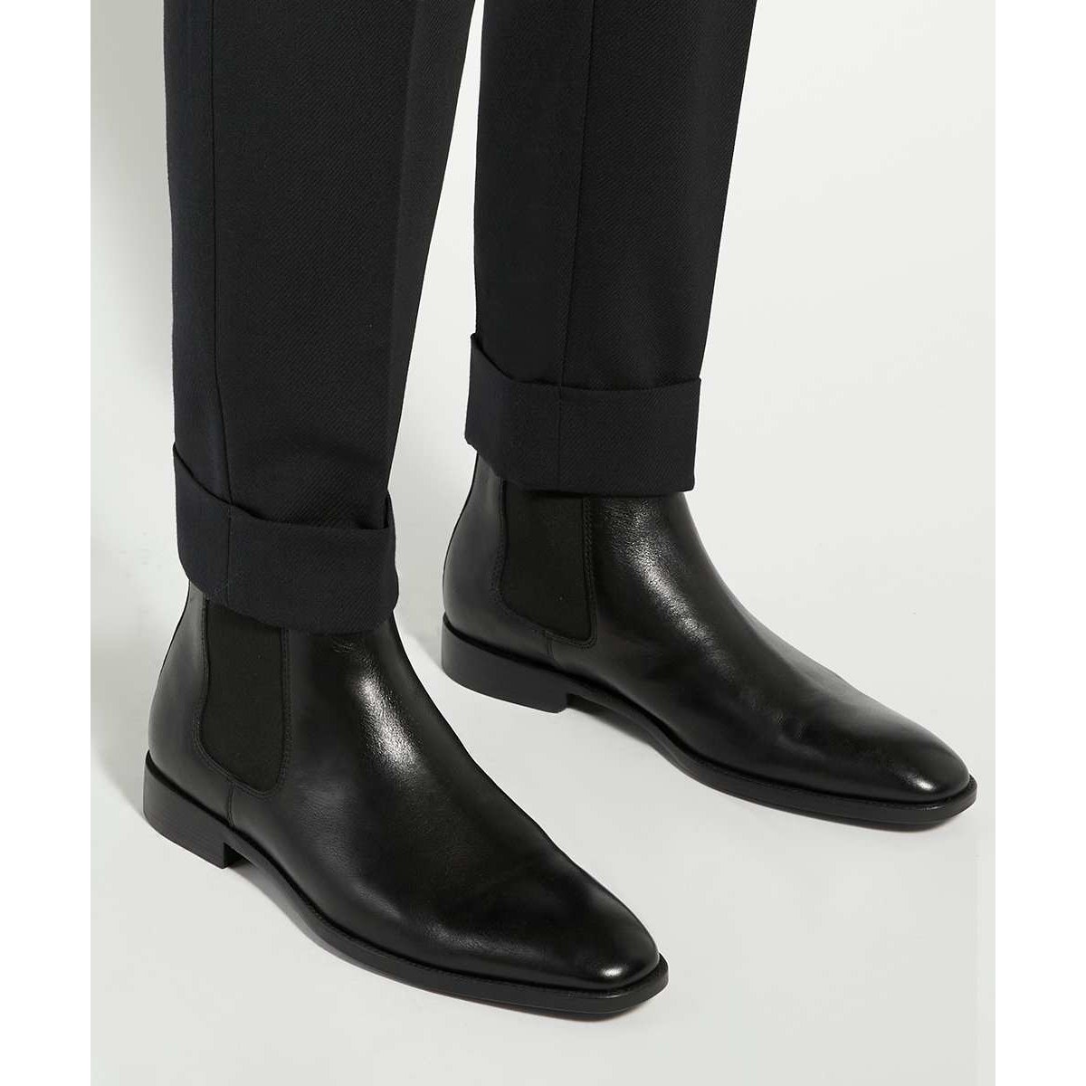 Bottines Chelsea en cuir avec semelle souple - MATCHIN Wide Fit black-leather, DUNE LONDON