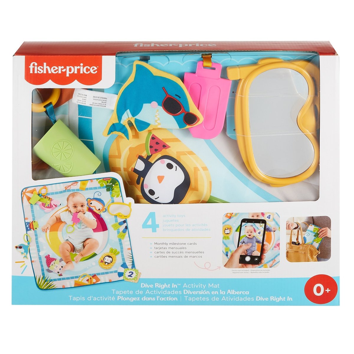 Fisher-price - Tapis D’activités Amusant - Tapis D’éveil Pour Bébé - Dès La Naissance multicolore, FISHER PRICE