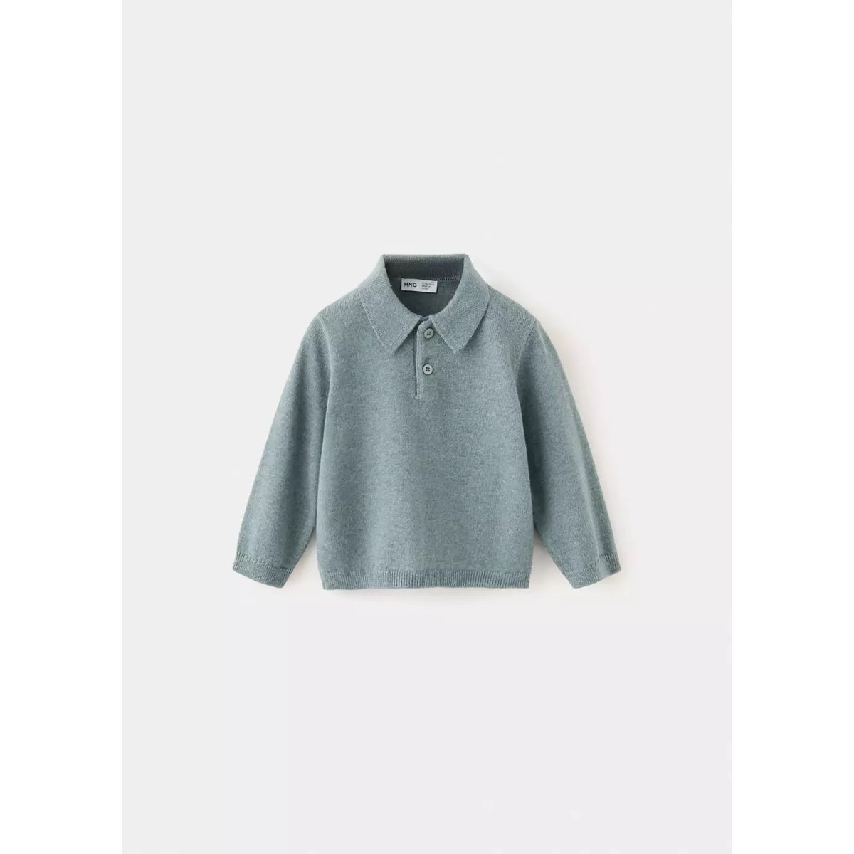 Pull-over col polo vert, MANGO BABY