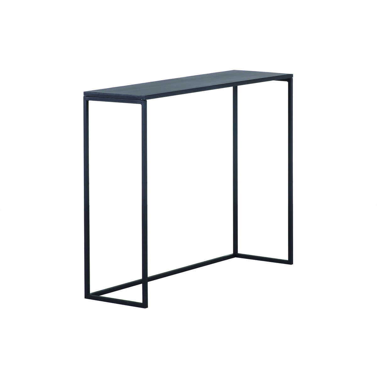 Console industrielle en métal noir L100 cm KARL noir, MILIBOO