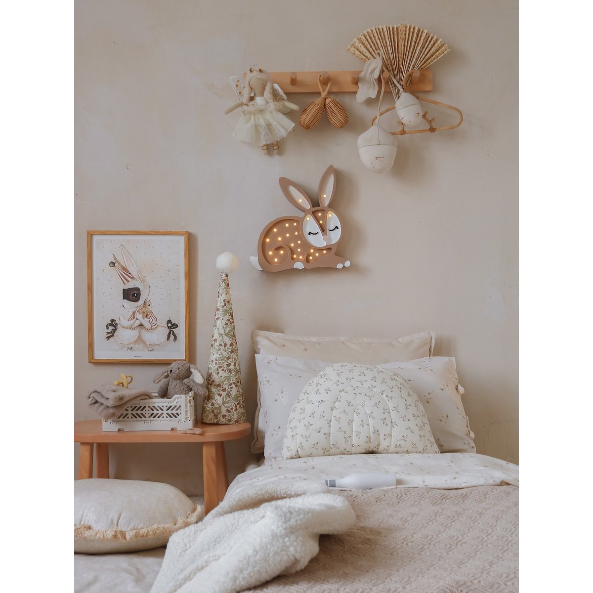Lampe Veilleuse Lapin marron chocolat, LITTLE LIGHTS