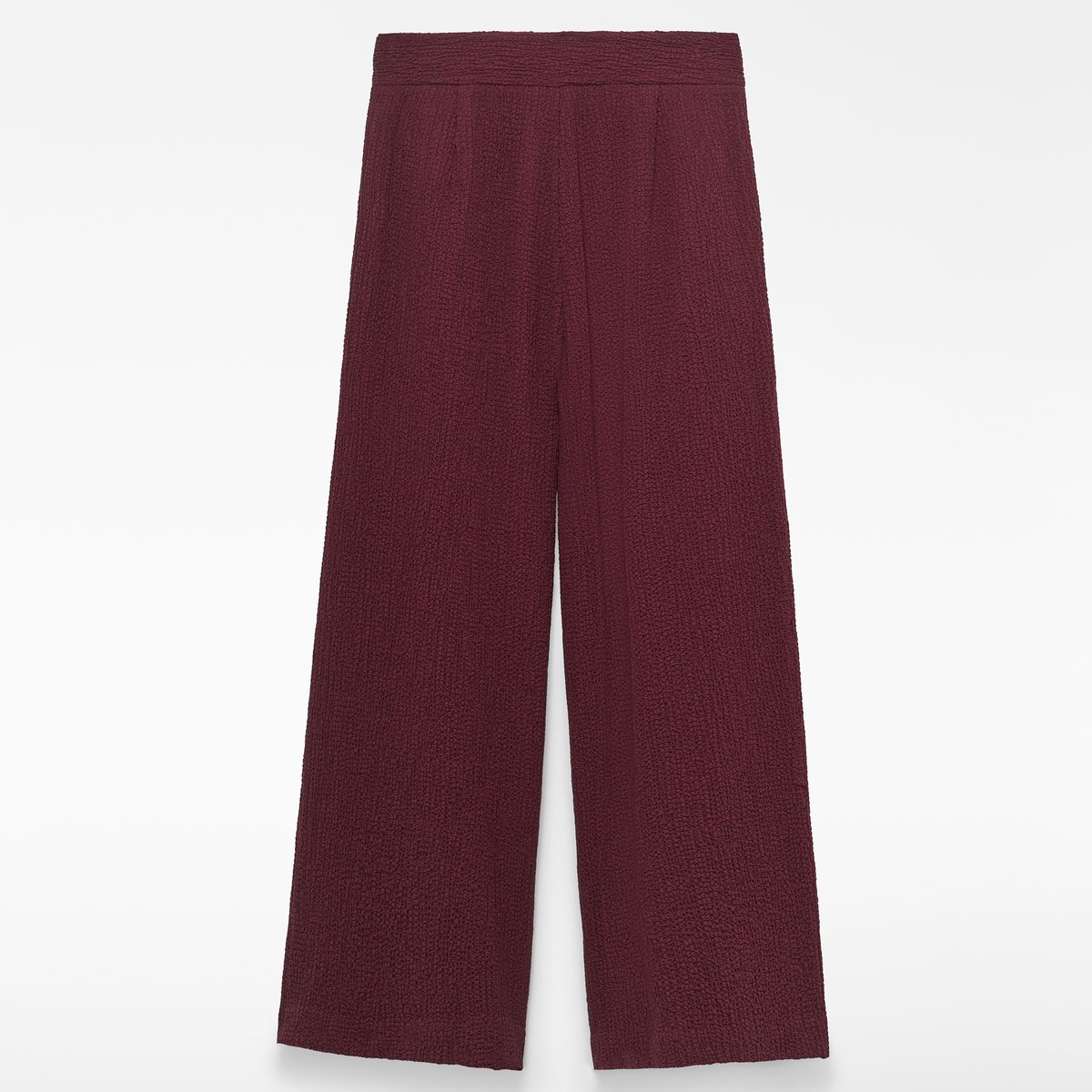 Pantalon droit en tissu bouclé prune, ADOLFO DOMINGUEZ