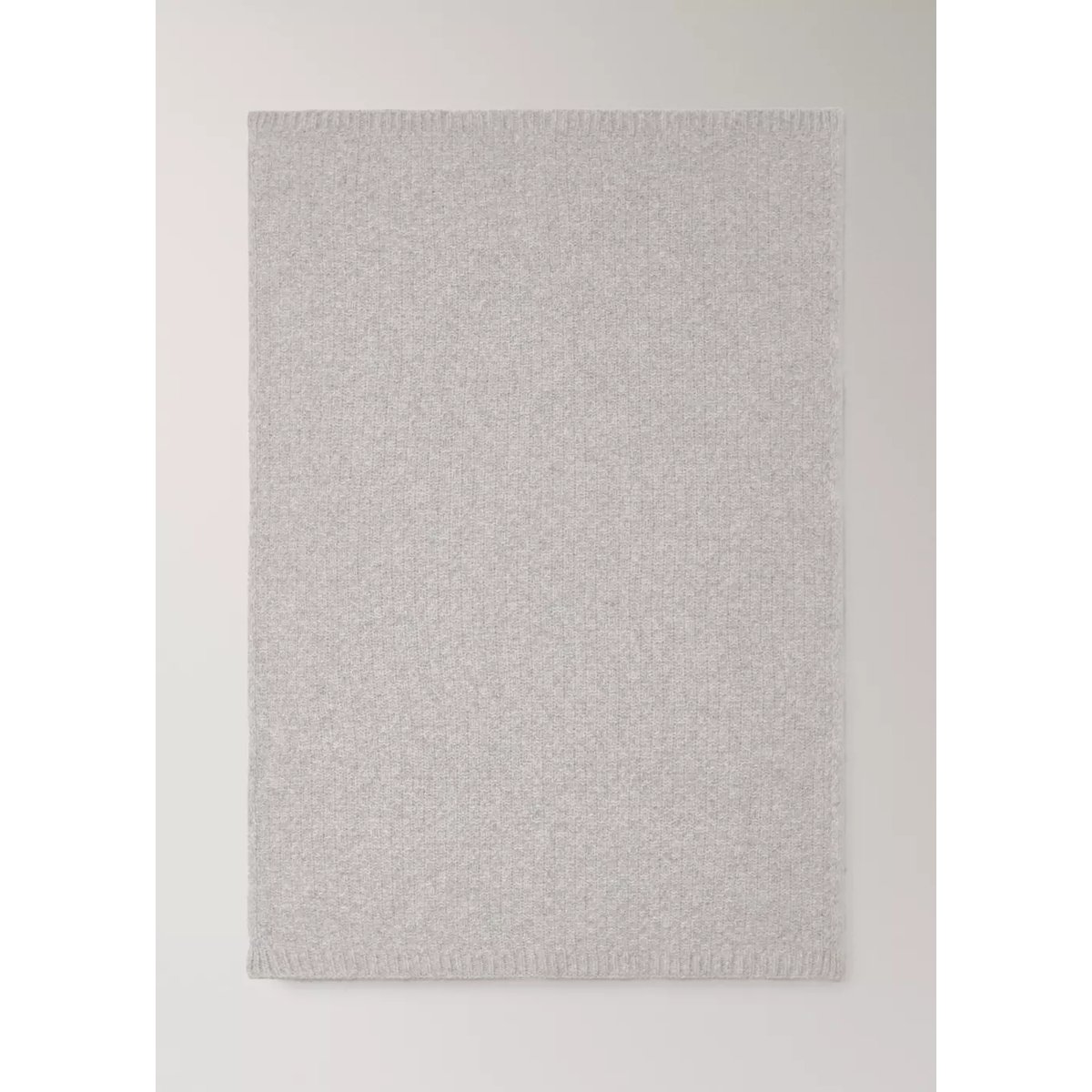 Plaid en grosse maille texturé gris, MANGO HOME