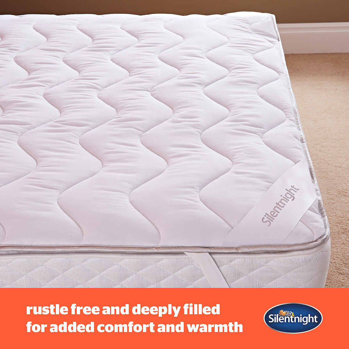 Self Heating Heat Genie Mattress Topper white, SILENTNIGHT