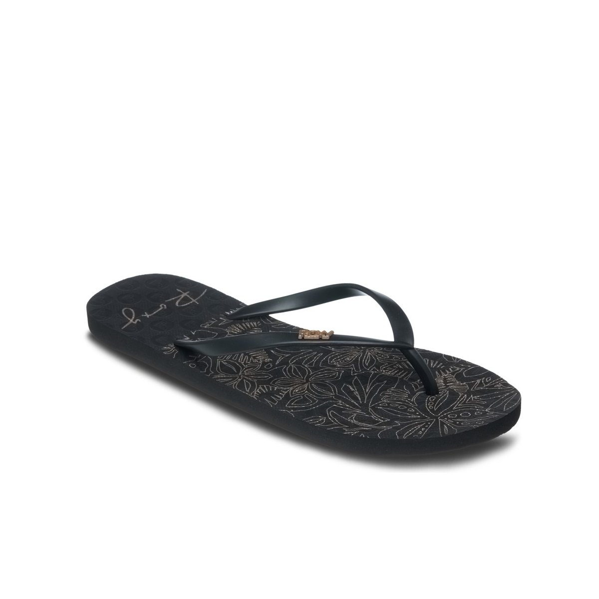 Tongs VIVA STAMP II. noir black/gold, ROXY