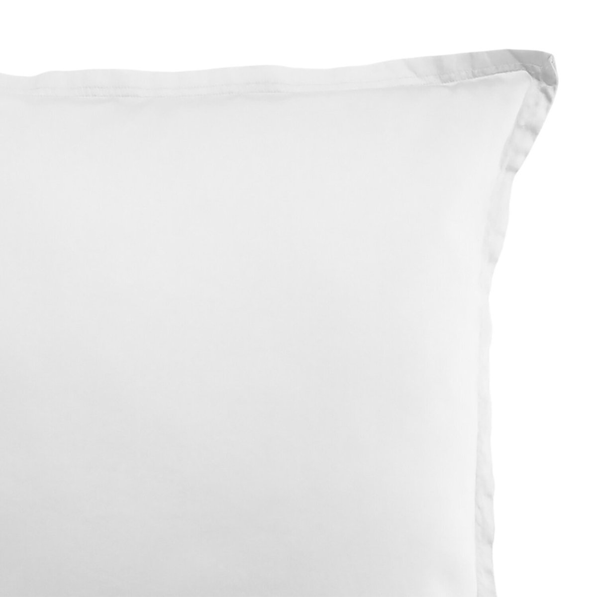 Taie d'oreiller en satin de coton unie, DESIR neige, BATON ROUGE