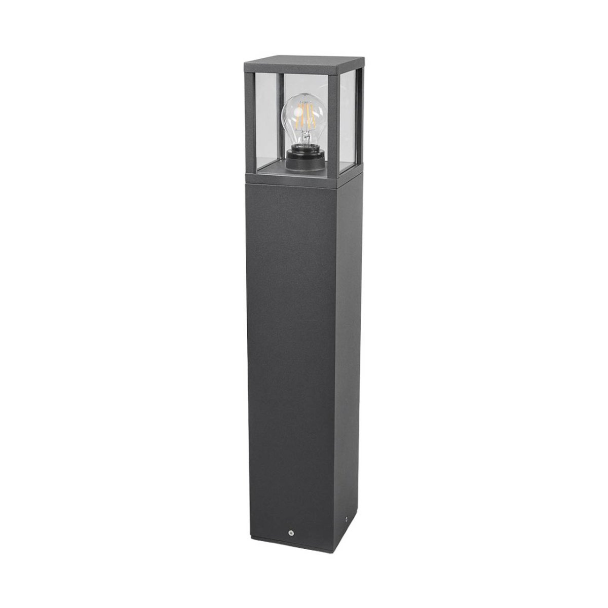 Luminaire extérieur en aluminium moderne anthracite, transparent, LUCANDE