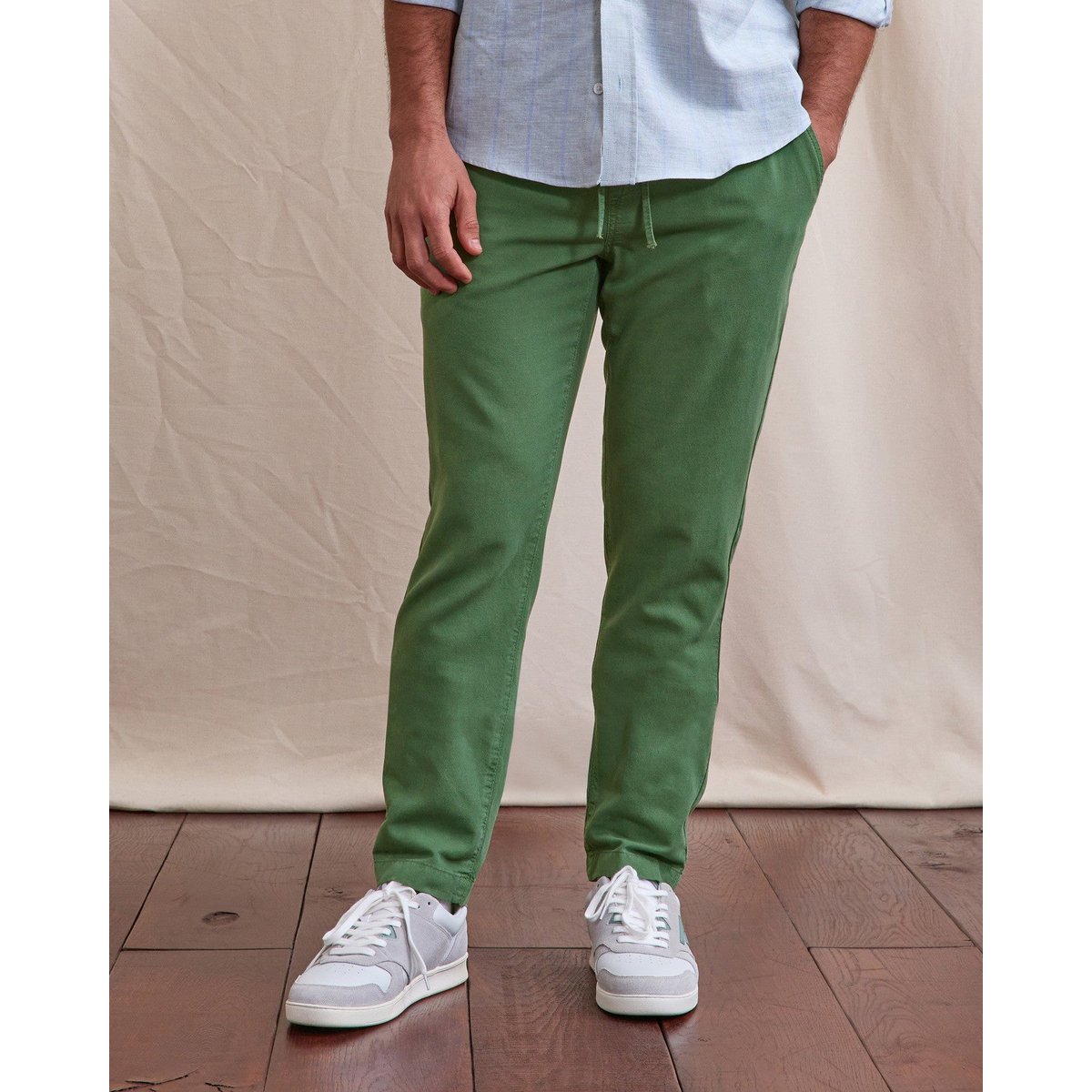 Pantalon élastique DREUILLE vert sapin, FAGUO
