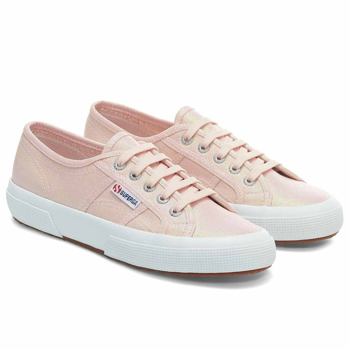 Baskets classic basses en toile 2750 , LAMEW rose-or, SUPERGA