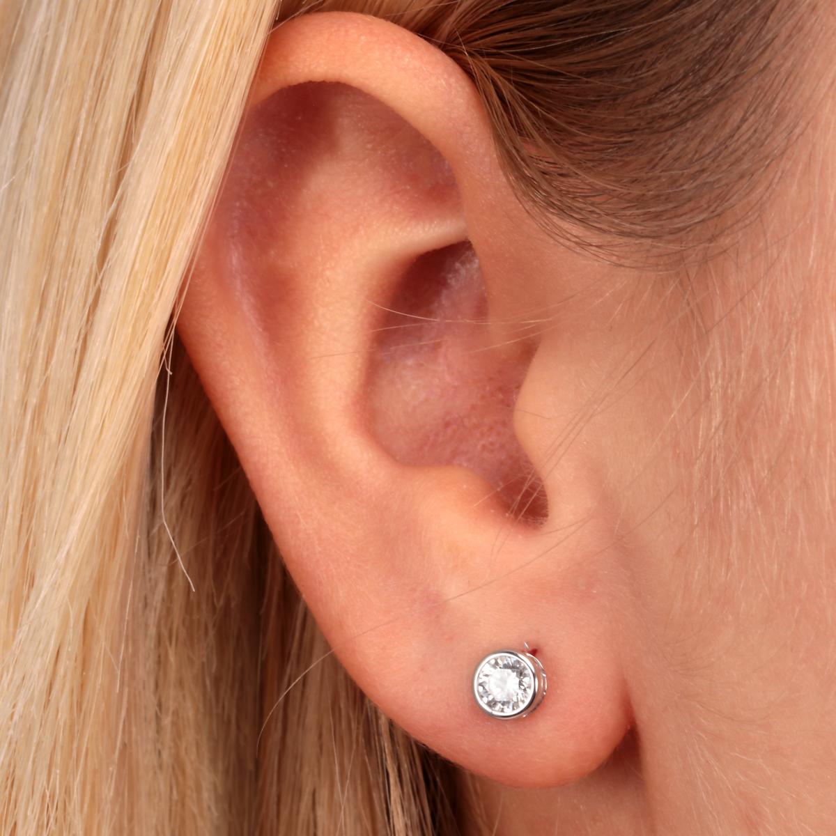 Boucles D'oreilles En Or Blanc 750 B-classic argent, BLUESPIRIT