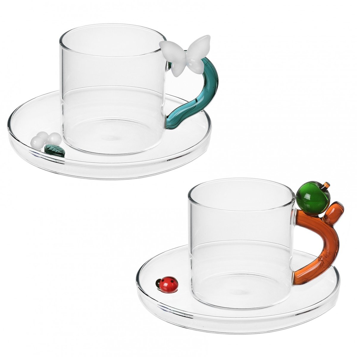 Lot de 2 tasses Fruits and Flower 1 transparent, ICHENDORF