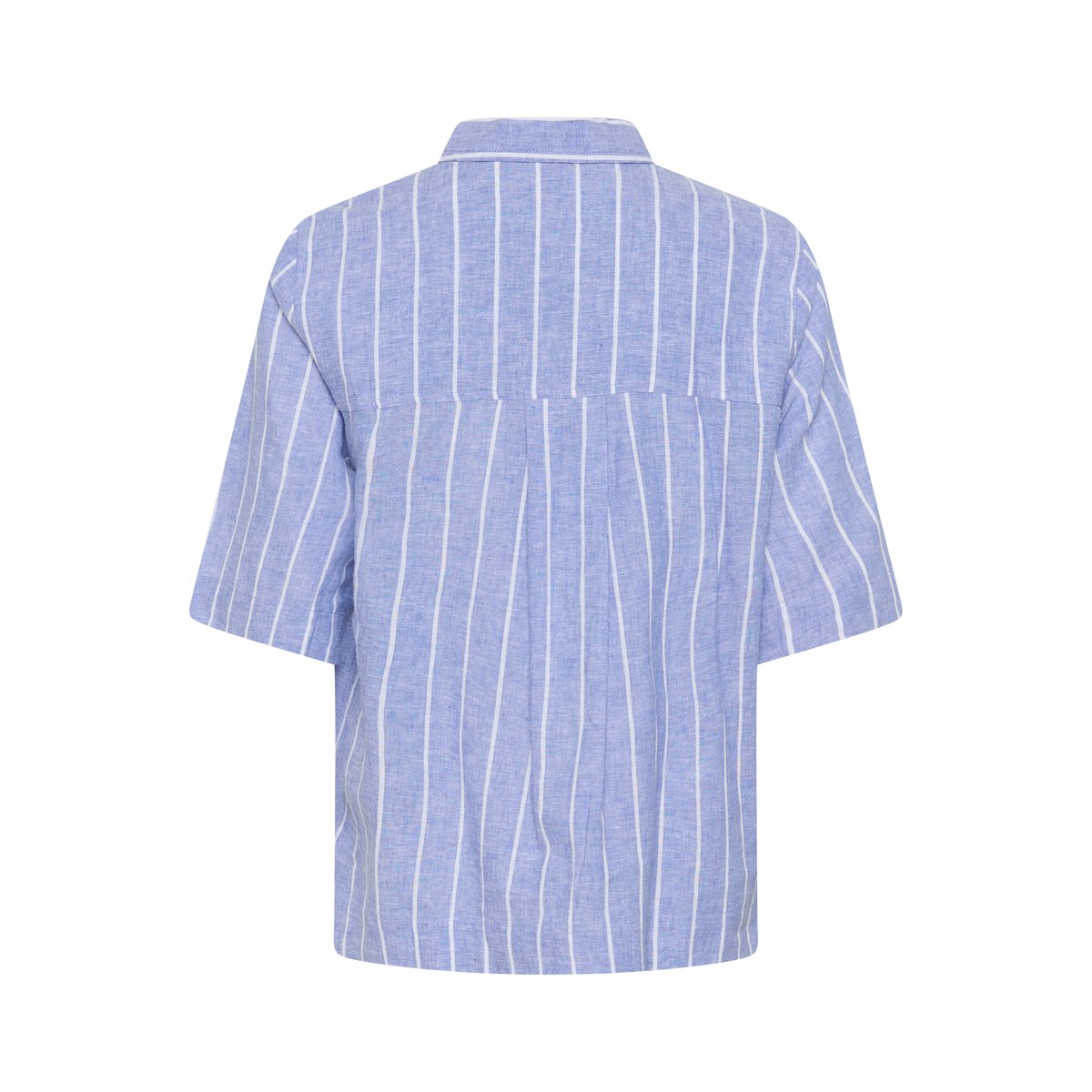 Chemise à manches courtes bleu blanc powder blue/gardenia stripe, CULTURE