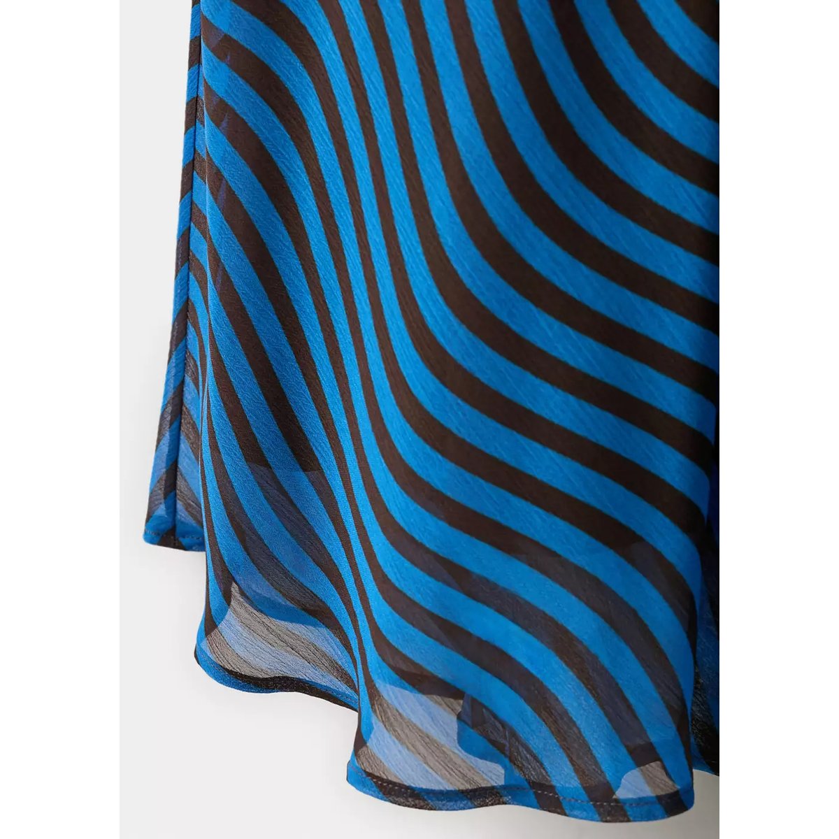 Jupe midi imprimé vagues bleu électrique, MANGO TEEN