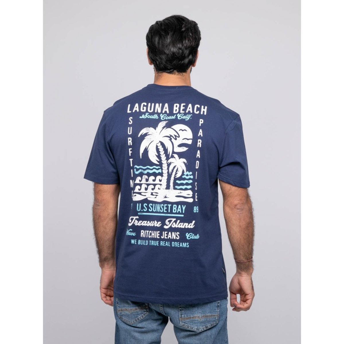 T-shirt Manches Courtes Oversize Nurbolo bleu, RITCHIE