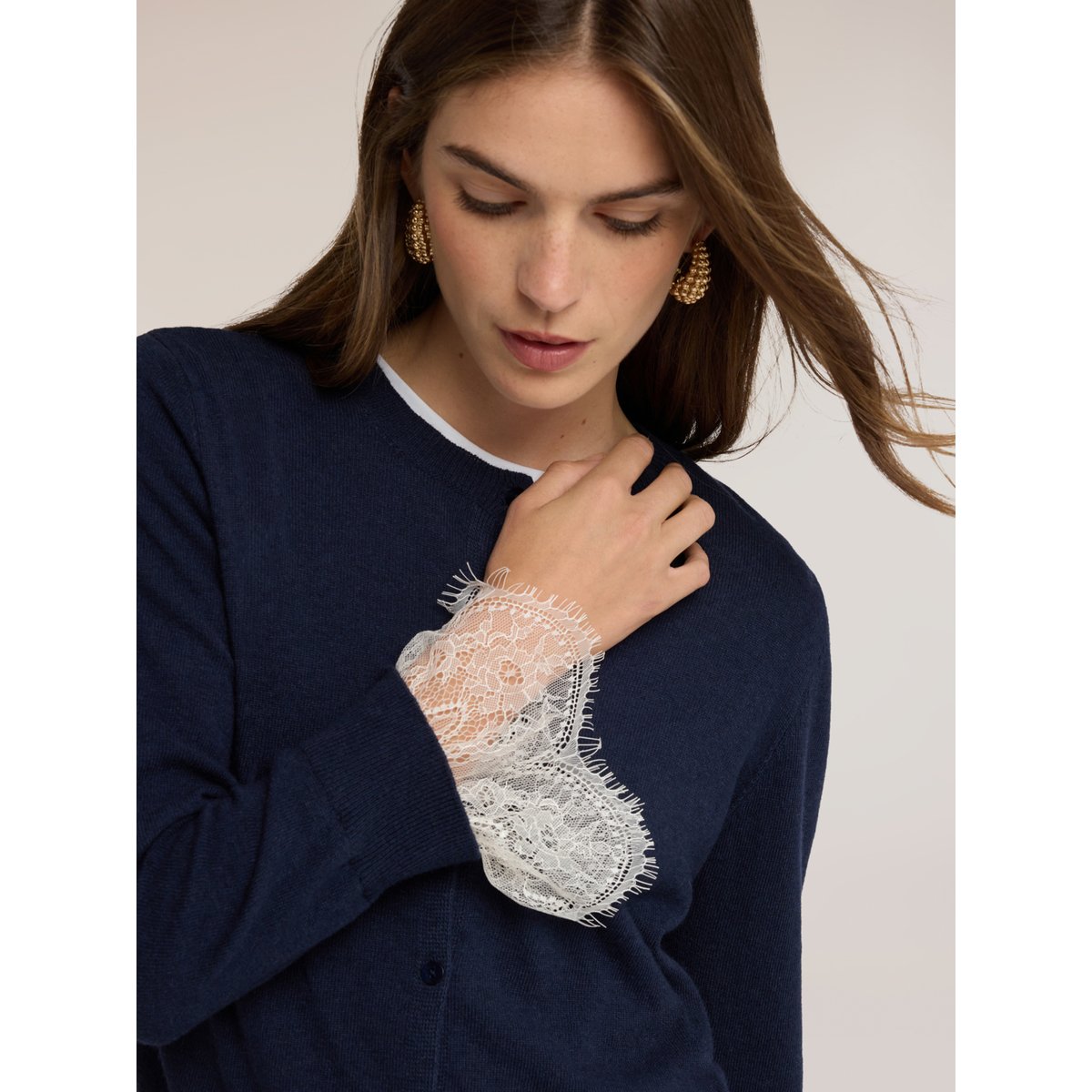 Cardigan en cachemire bleu, MOTIVI