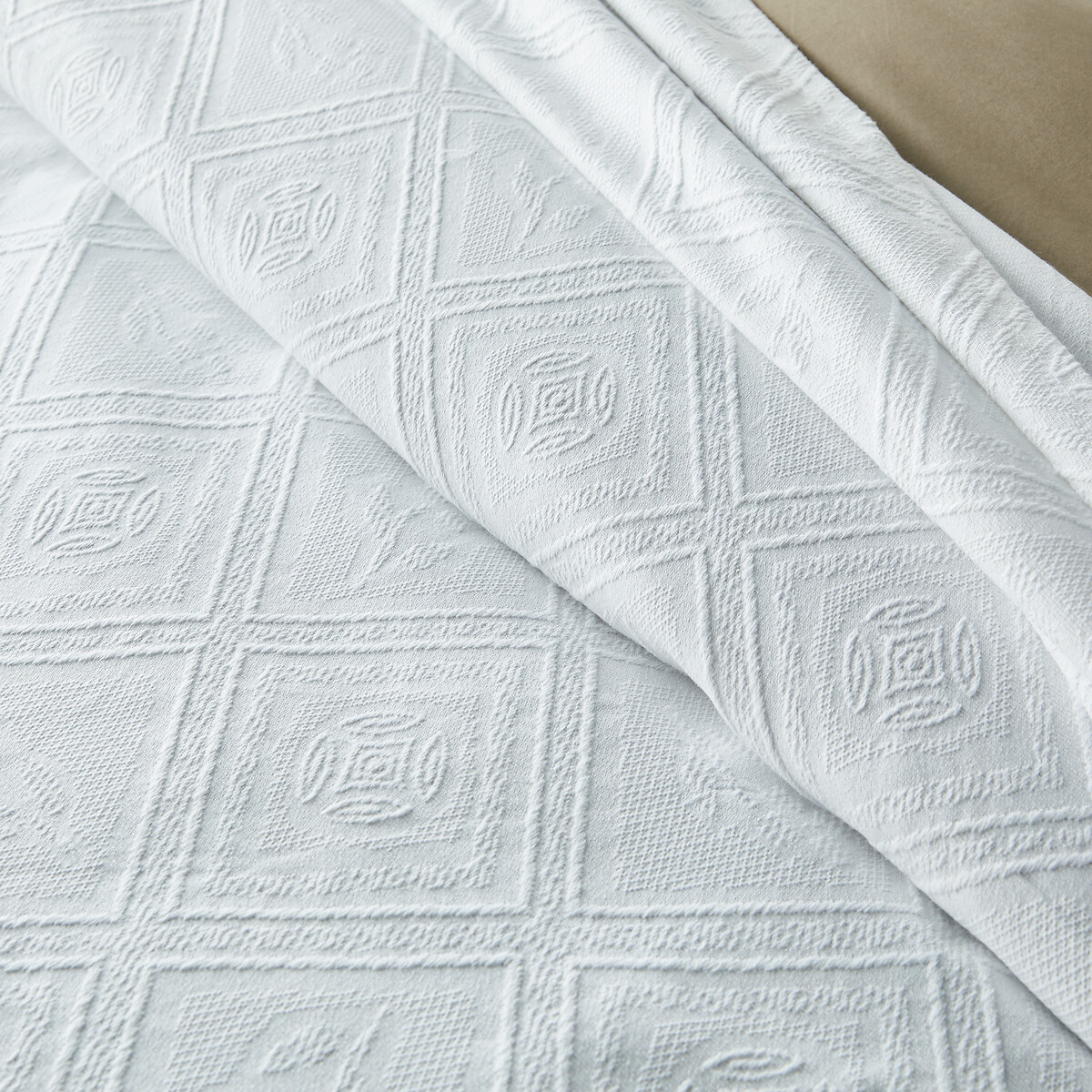 Copriletto cotone jacquard, Indo bianco, LA REDOUTE INTERIEURS