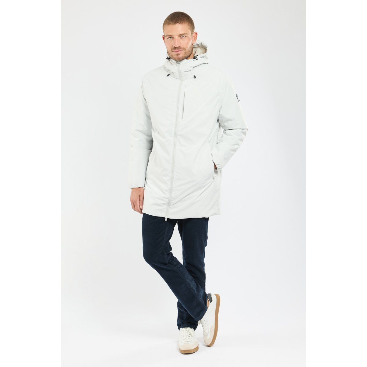 Parka longue en polyester recyclé HOBSON gris clair, BERMUDES
