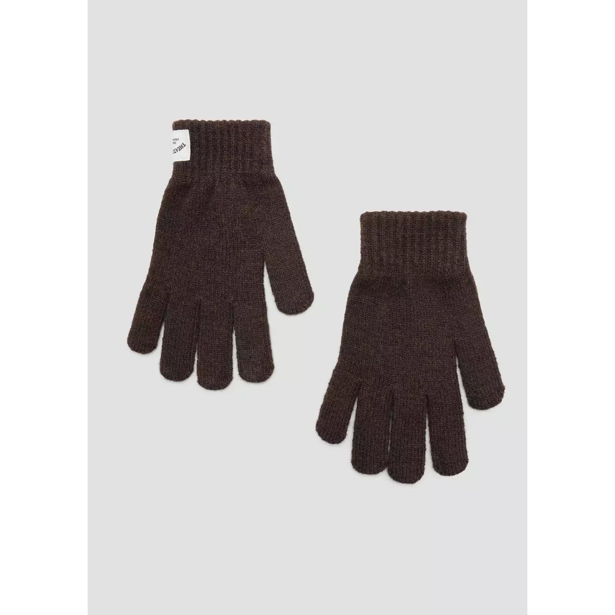 Gants en maille unis chocolat, MANGO KIDS