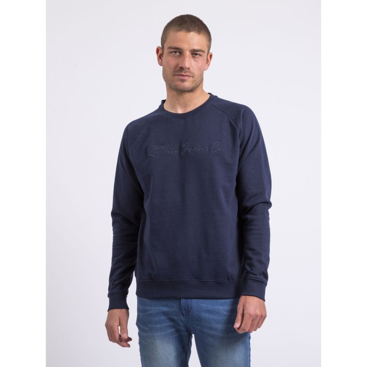 Sweat Col Rond Winamok bleu marine, RITCHIE