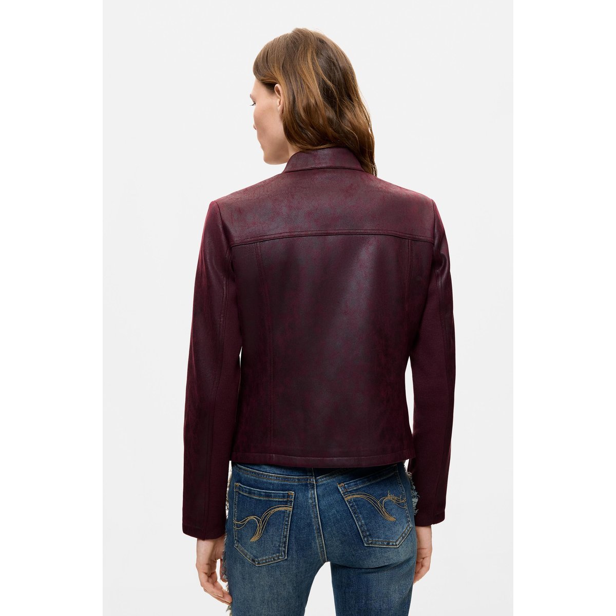 Veste effet cuir rouge, DESIGUAL