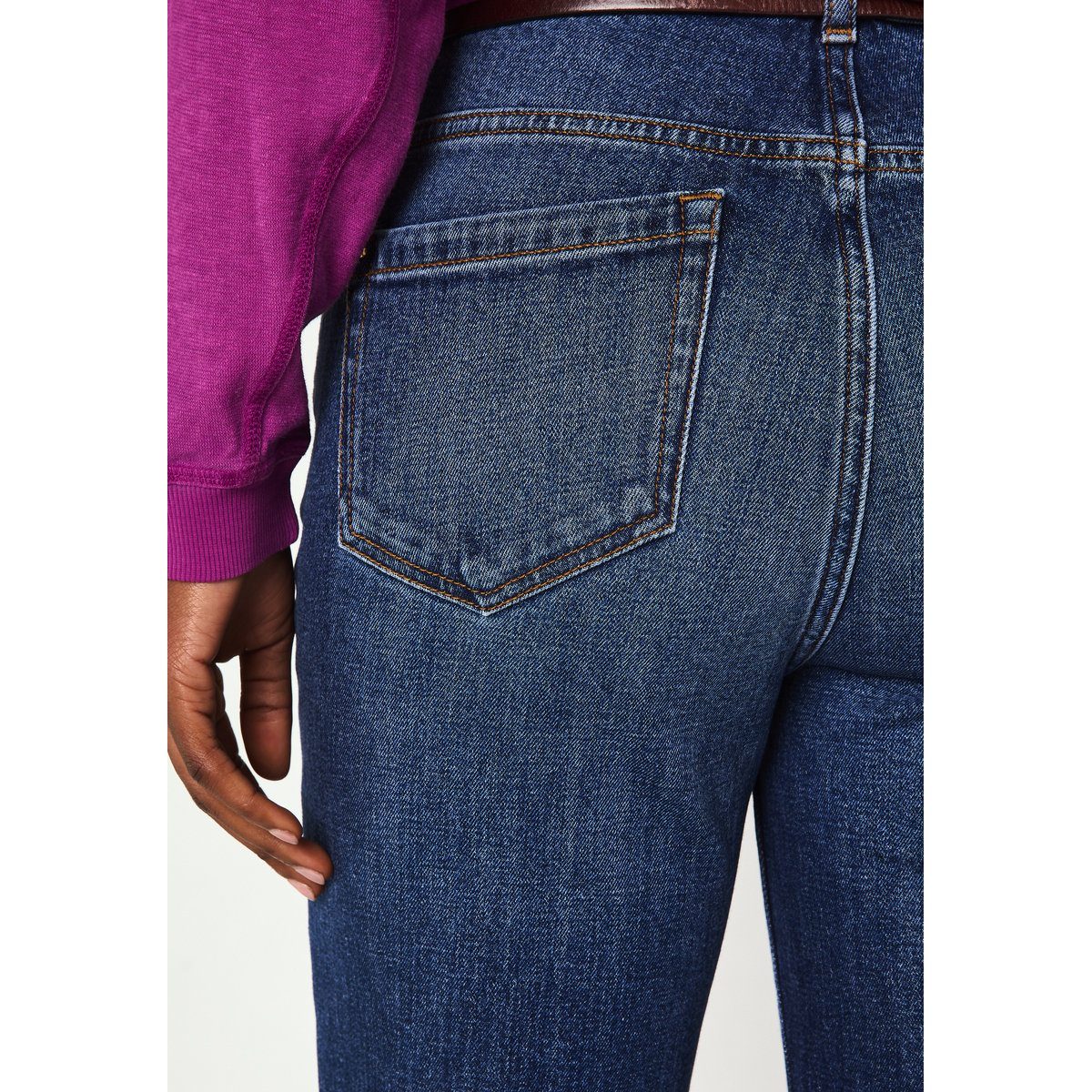Jean droit et cropped RUDY denim brut, Maison 123