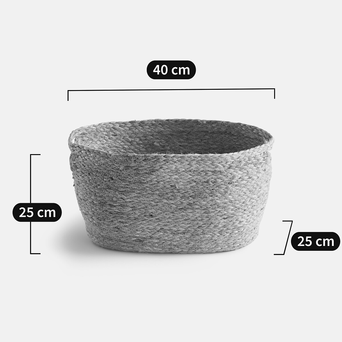 Panier de rangement pour papier toilette, en jute, ANOK naturel, LA REDOUTE INTERIEURS