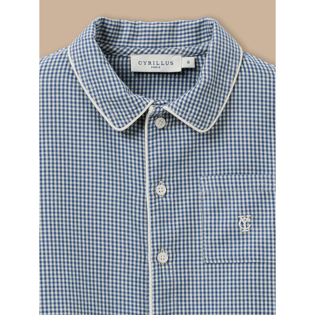 Pyjama vichy carreaux bleu, CYRILLUS