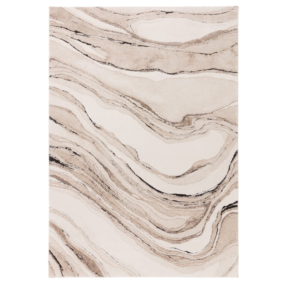 Tapis salon et chambre tissé plat SWELL beige, NOVATREND